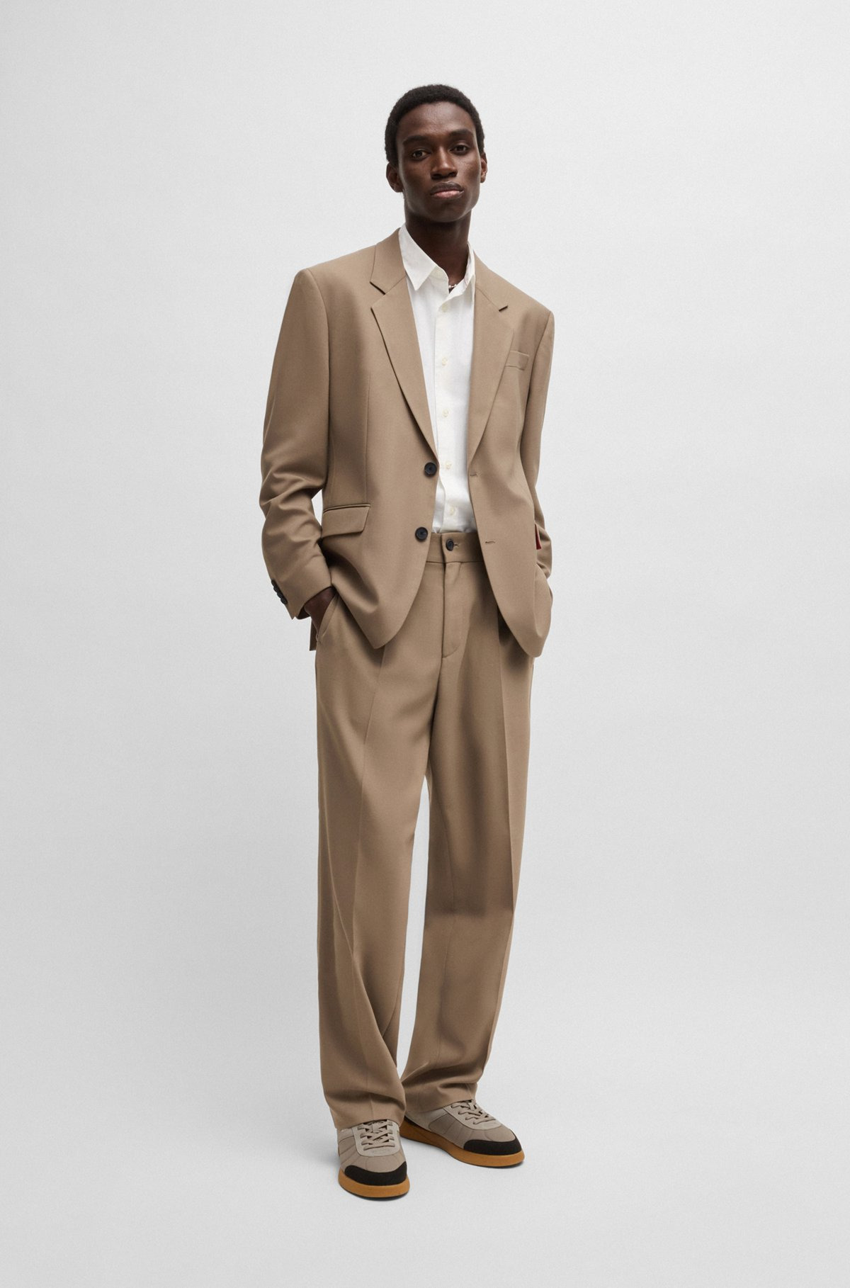 MODERN-FIT JACKET IN STRETCH TWILL WITH FULL LINING - 3