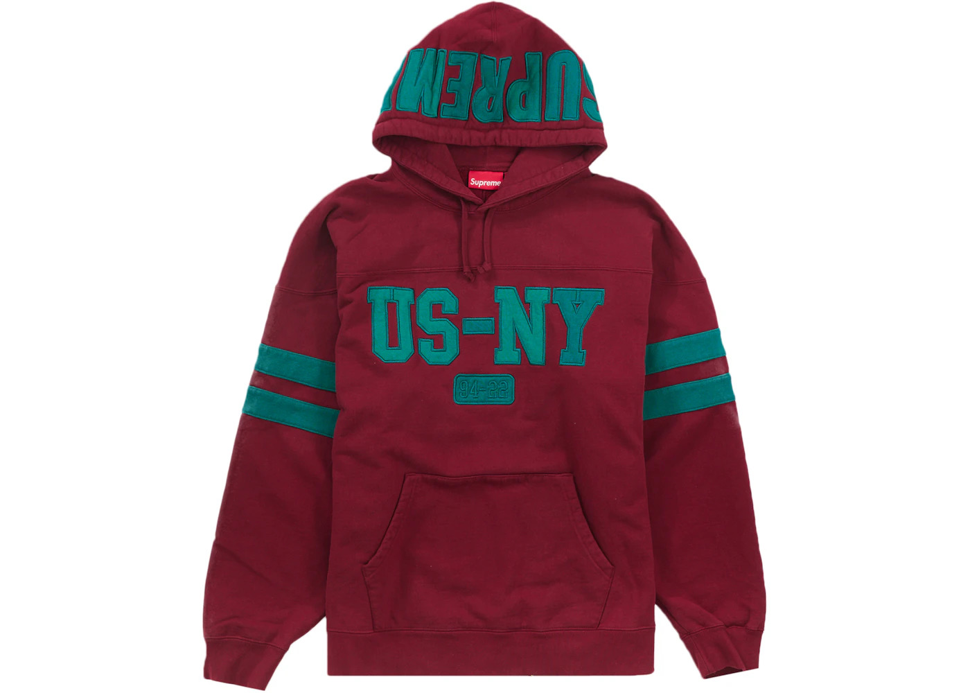 Supreme US-NY Hooded Sweatshirt Cardinal - 1