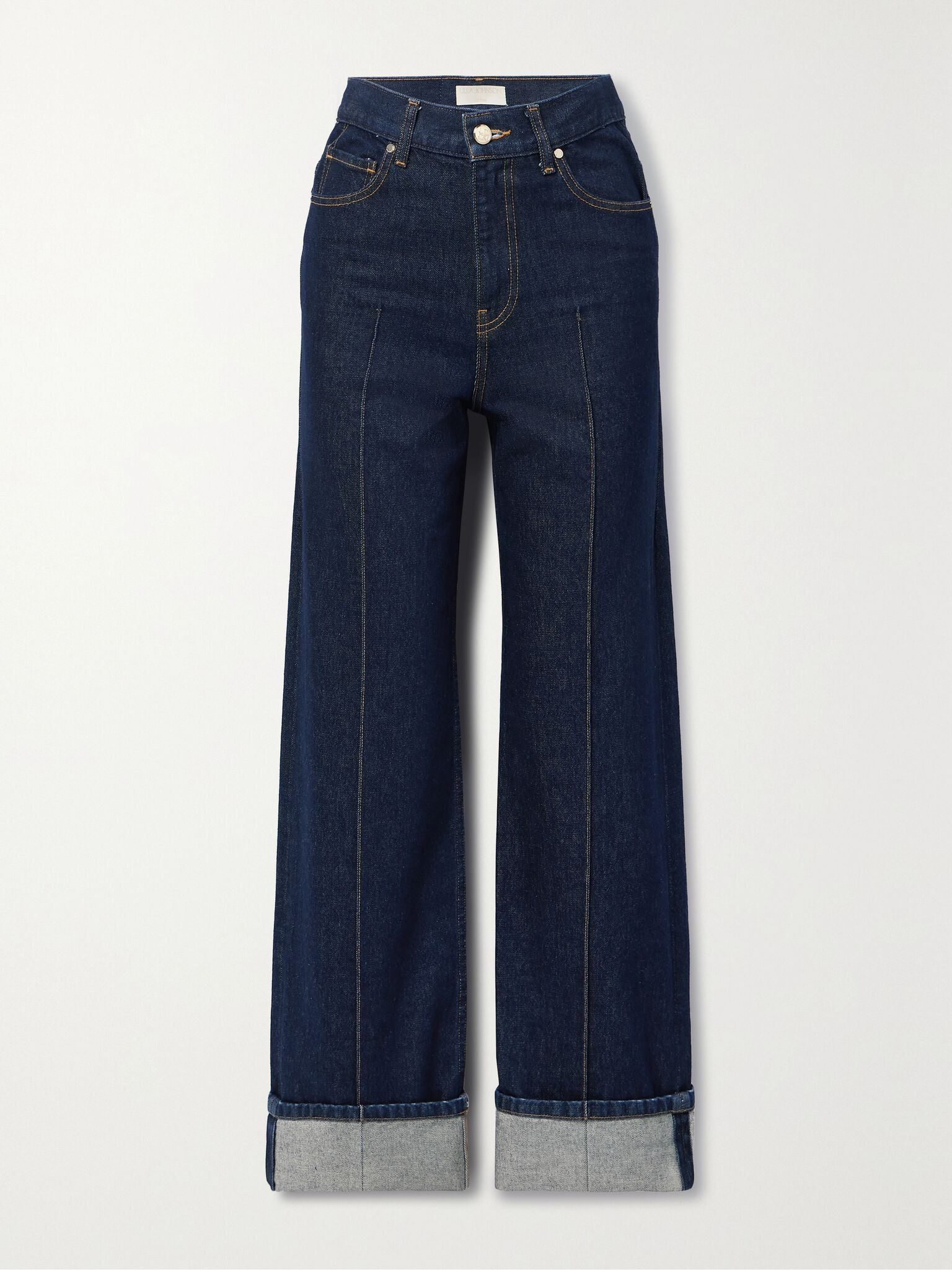 The Genevieve high-rise wide-leg jeans Mid denim - 1