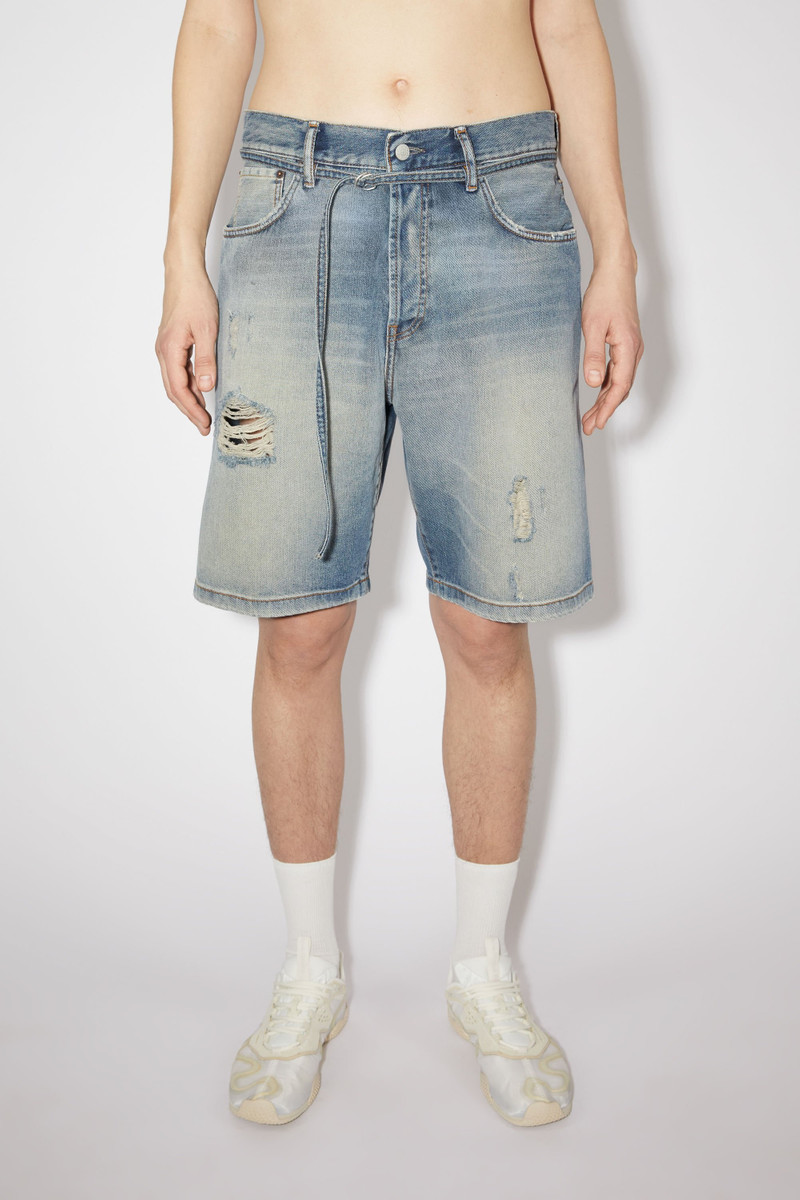 Acne Studios Loose fit denim shorts - Mid Blue outlook