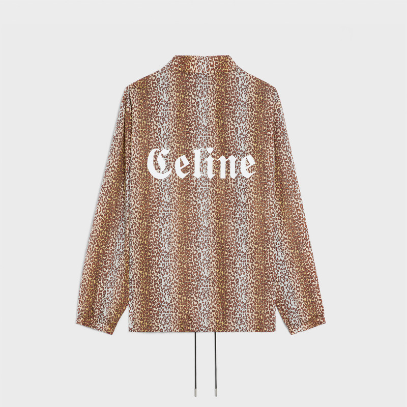 CELINE long coach jacket in nylon outlook