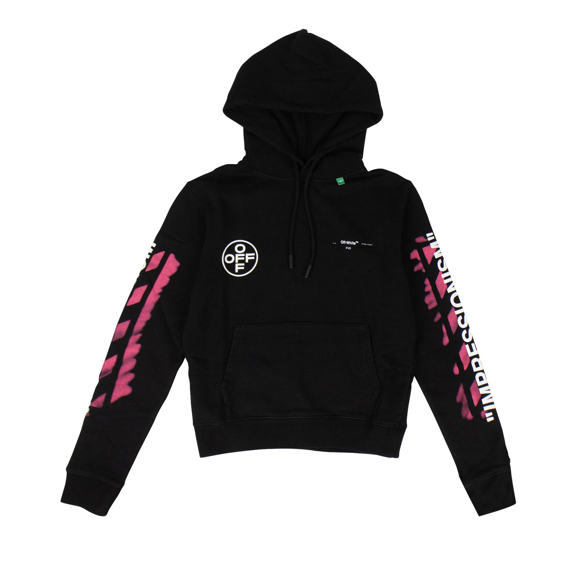 Off-White Stencil Arrow Hooded Sweatshirt 'Black' - 1