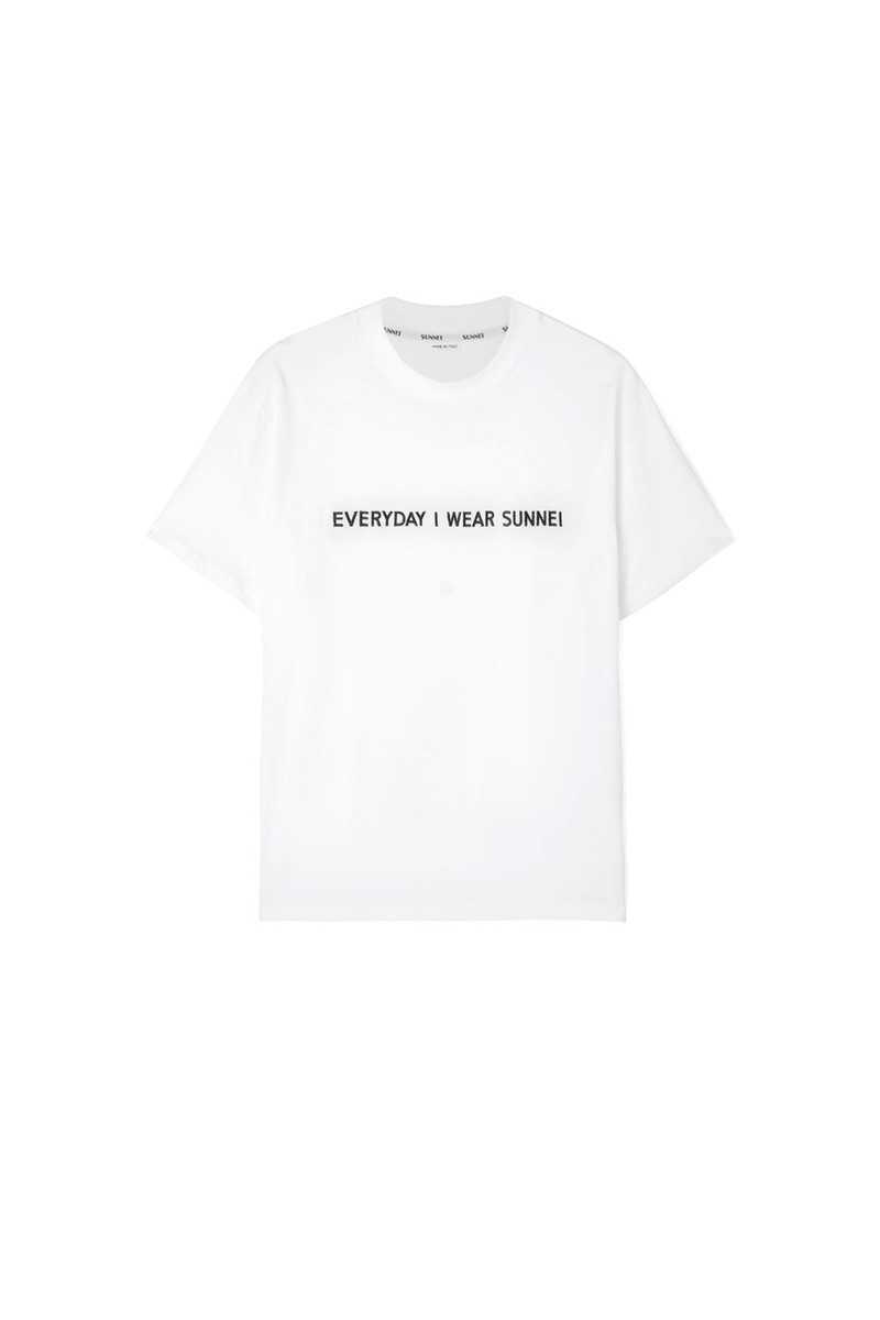 T-SHIRT WITH BLUE EVERYDAY I WEAR SUNNEI EMBROIDERY - 1