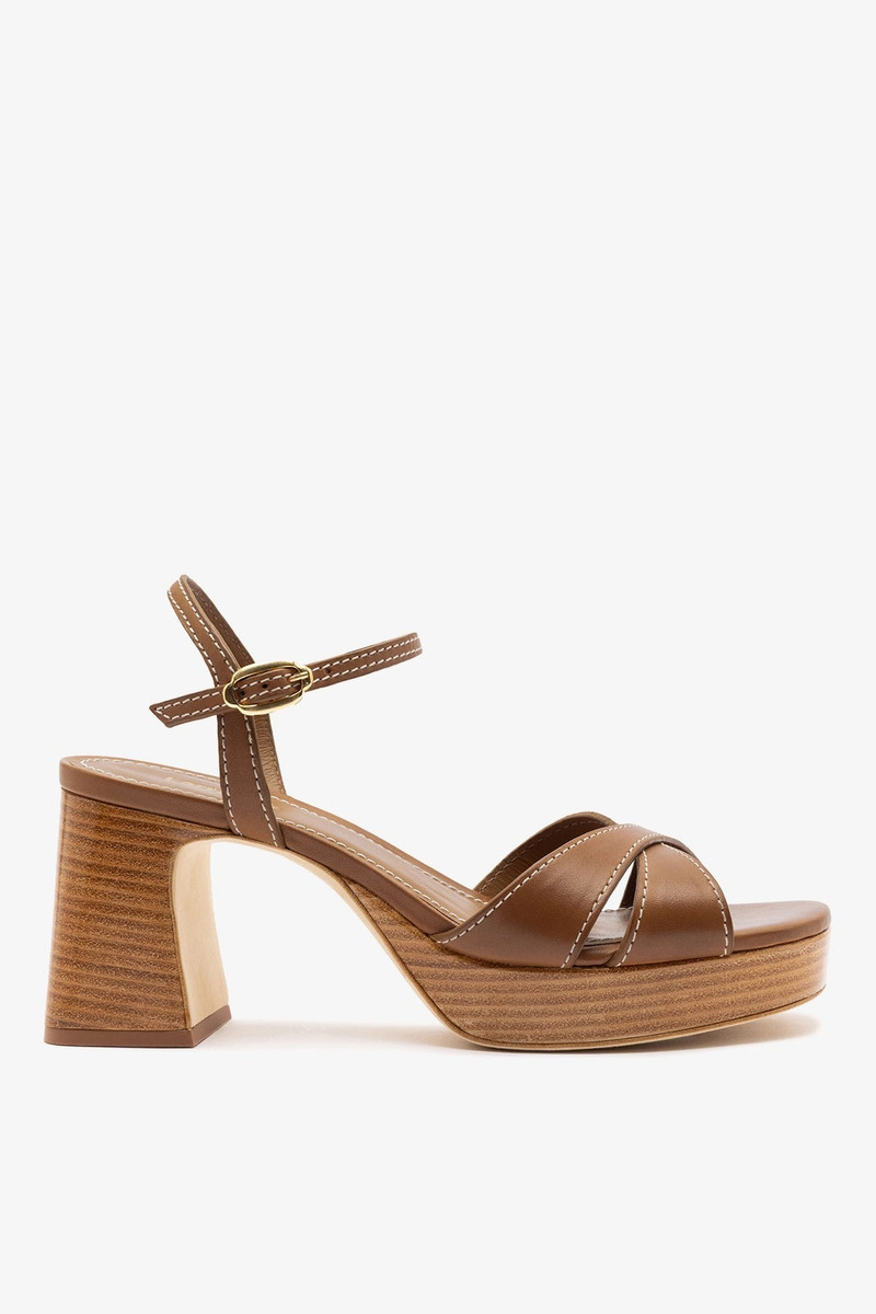 Bianca Low Sandal Caramel Leather 1