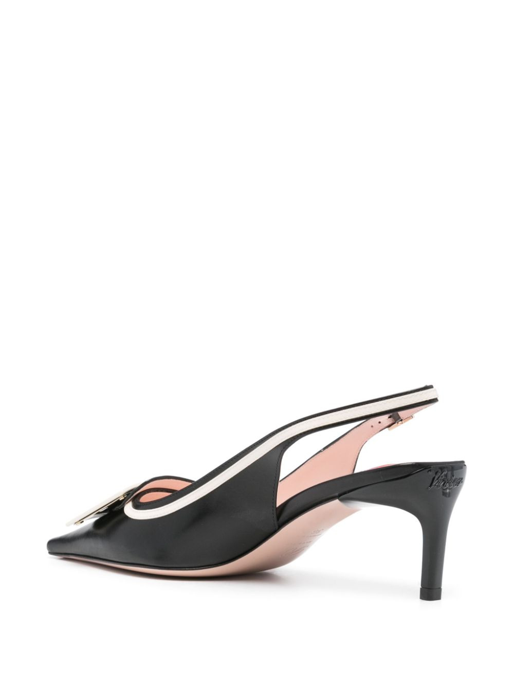 Roger Vivier Women Viv' Canard Leather Slingback Pumps - 2