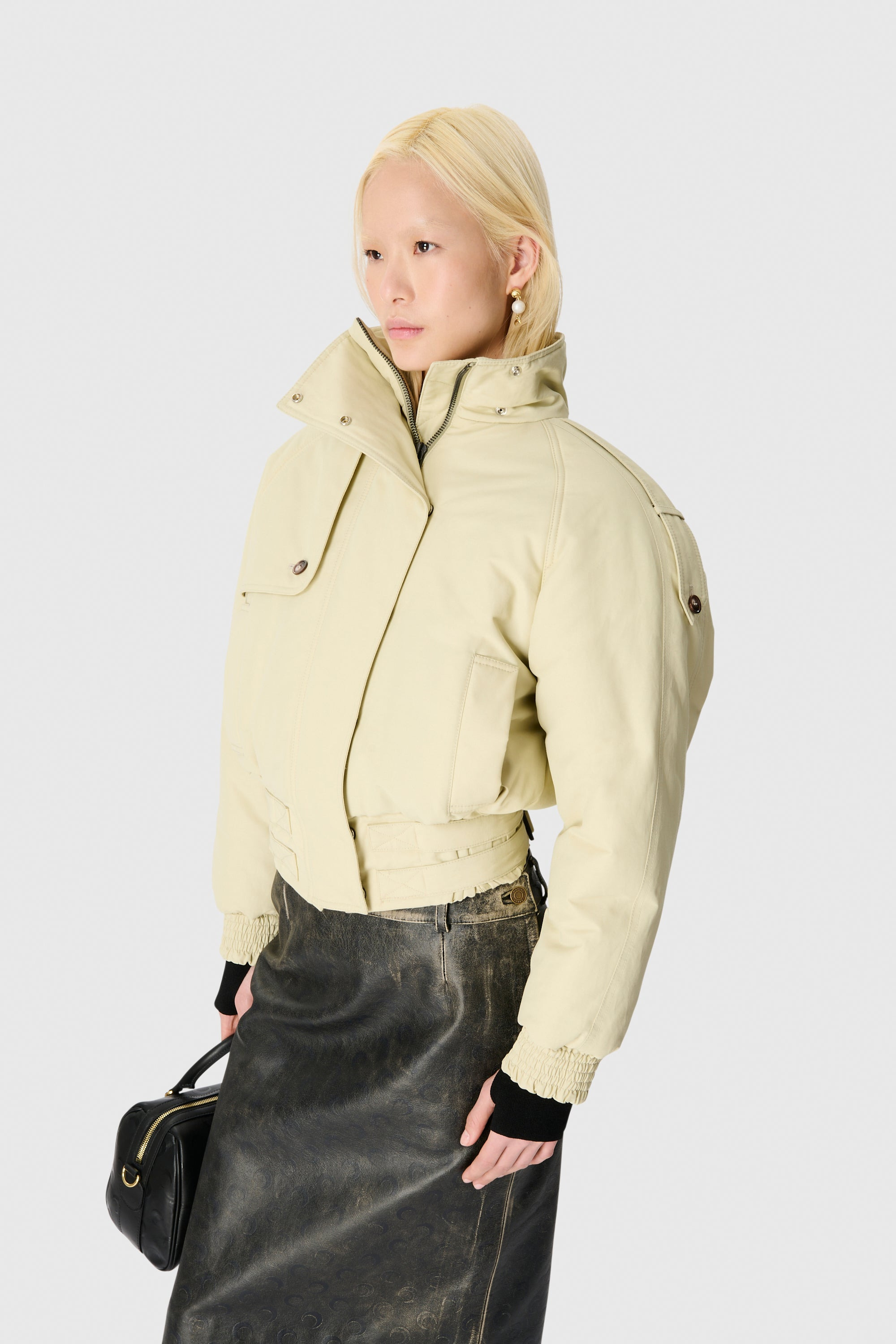REGENERATED GABARDINE TWILL BOMBER JACKET - 2