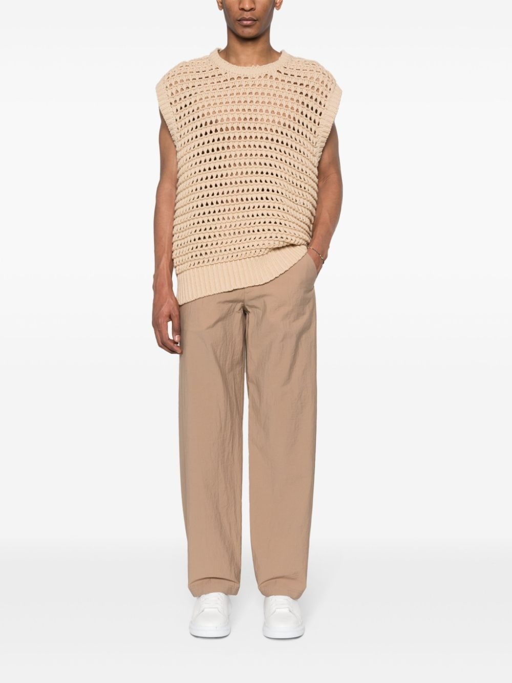 creased tapered trousers - 2