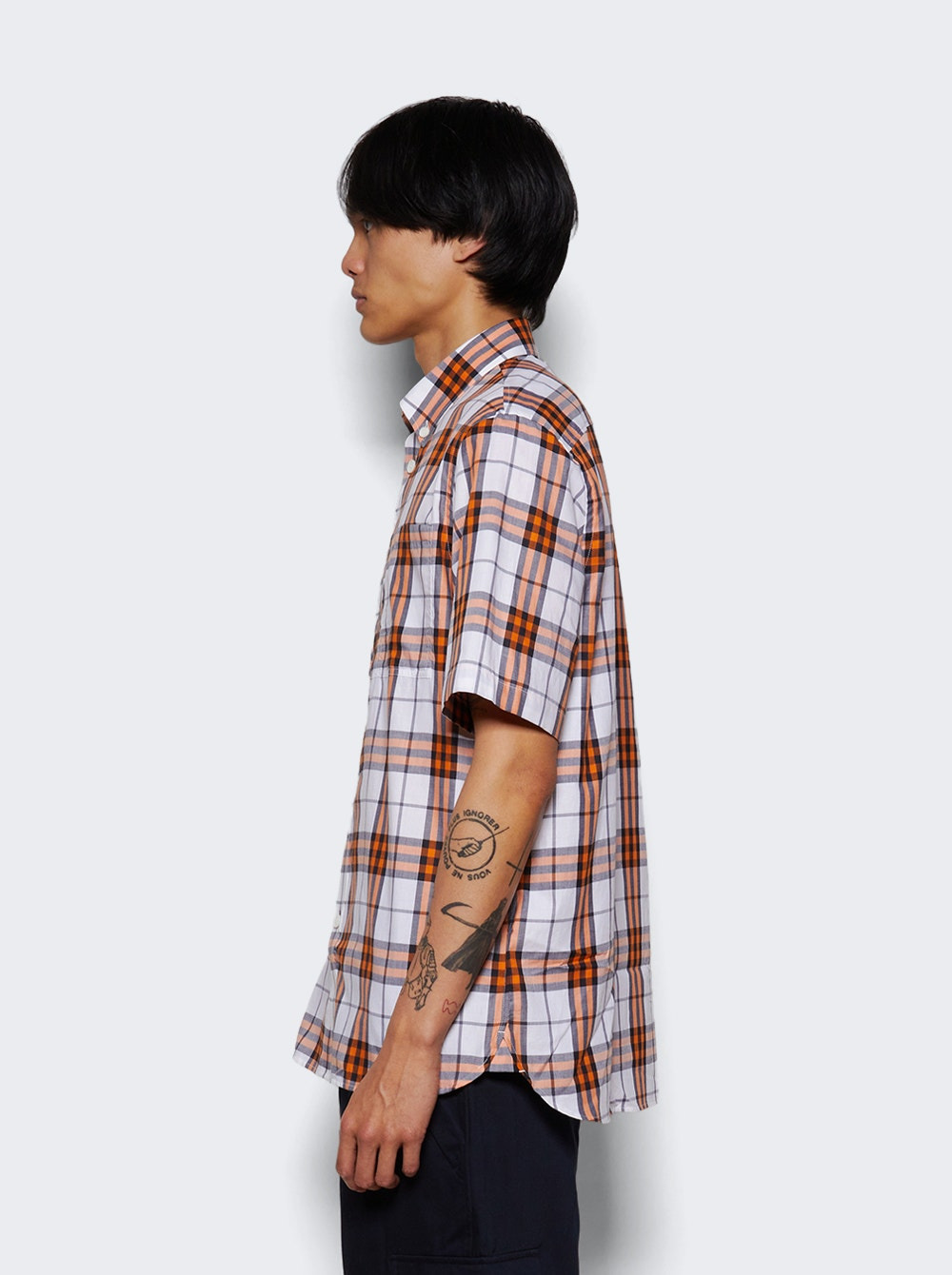 Taxham Short Sleeve Shirt Optic White Check - 4