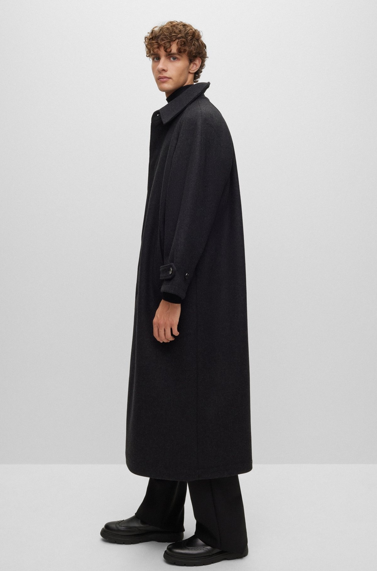 REGULAR-FIT COAT IN VIRGIN WOOL AND CASHMERE - 6