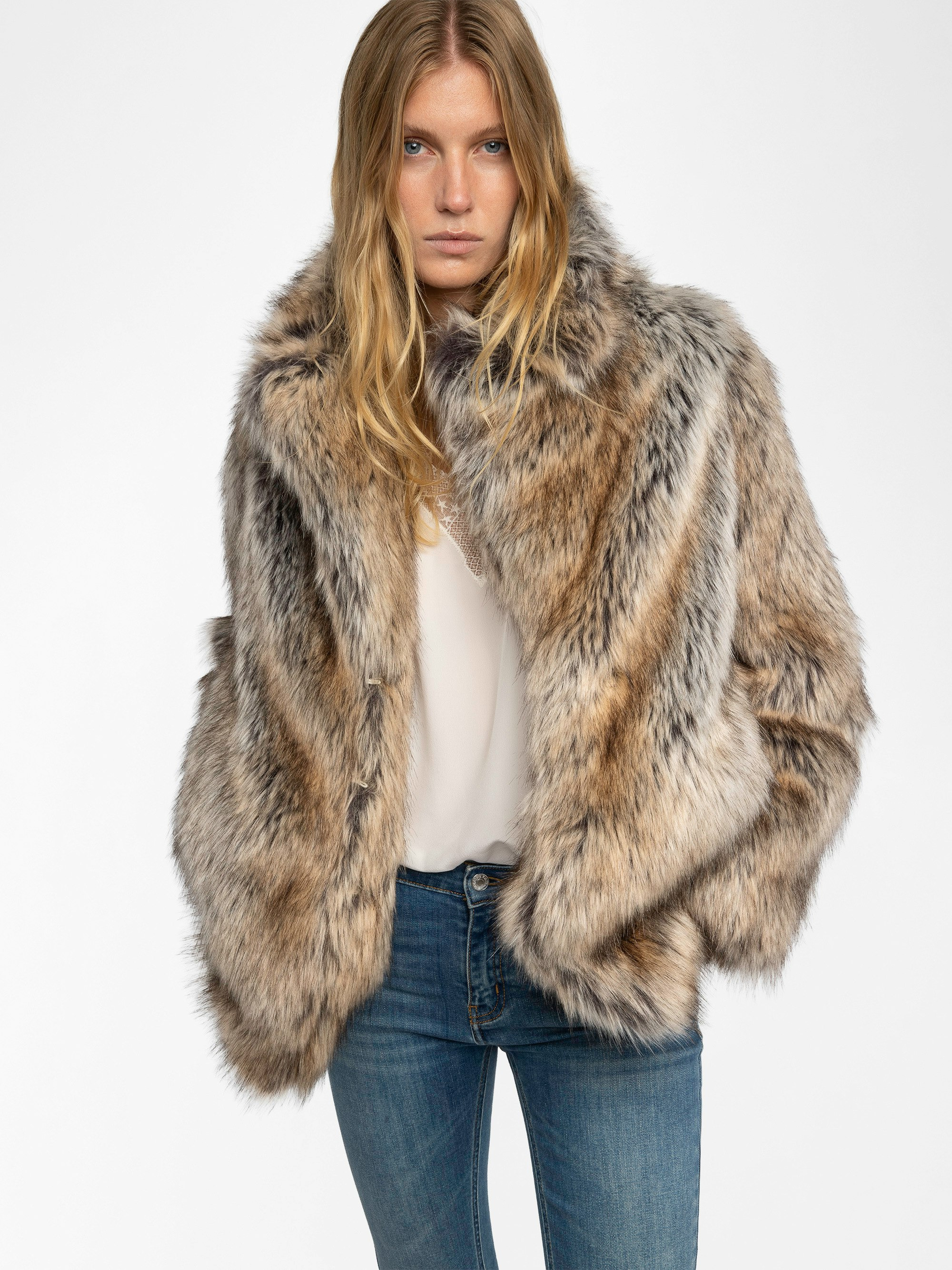Faune Short Faux Fur Coat - 4