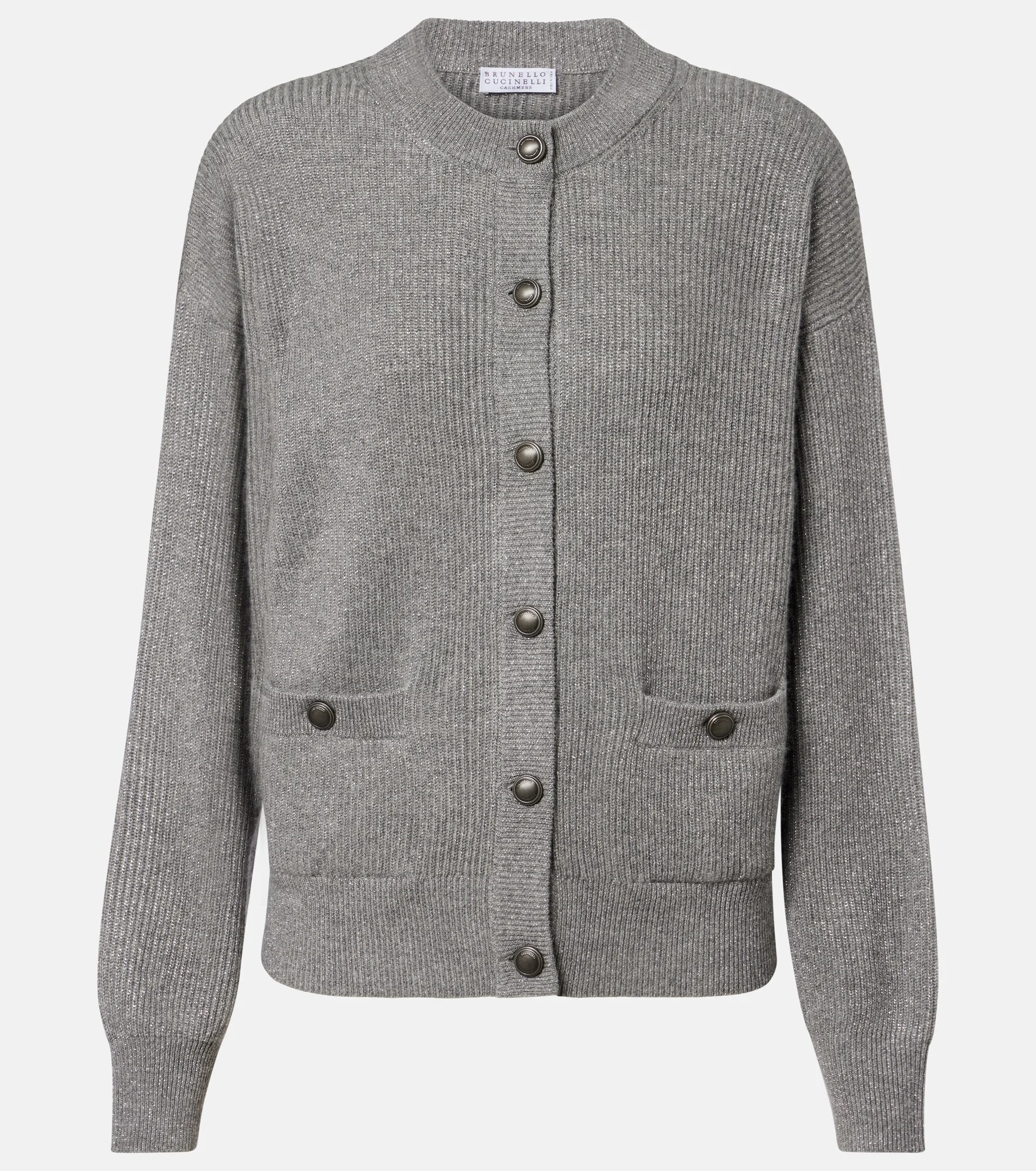 Cashmere-blend lamé cardigan - 1