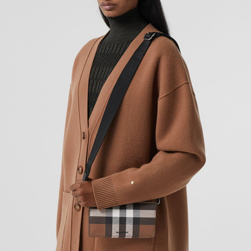 Check E-canvas Wallet with Detachable Strap 3