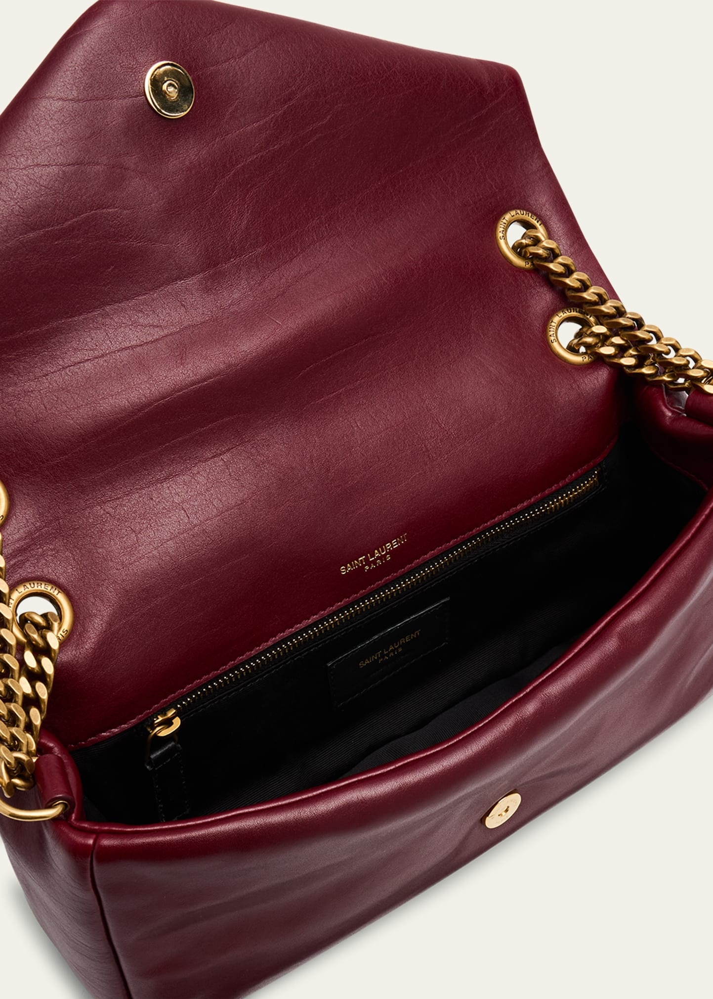 Calypso Small YSL Shoulder Bag in Smooth Padded Leather - 4