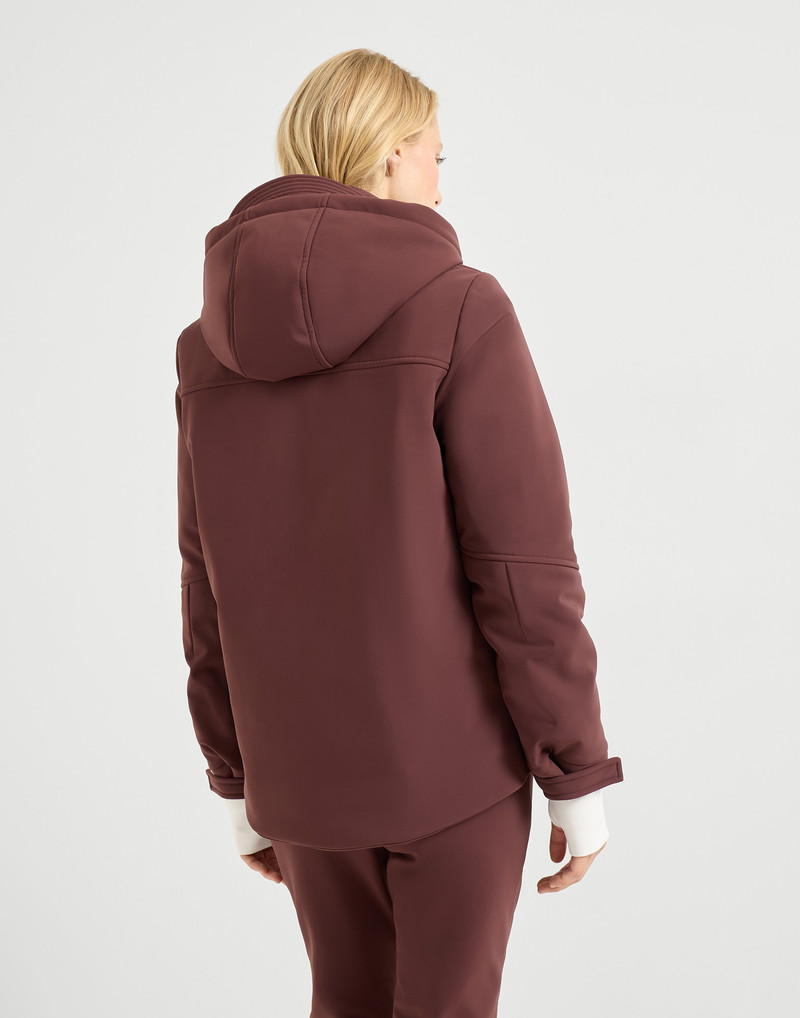 Brunello Cucinelli Bonded techno fabric hooded mountain jacket with Thermore® padding outlook