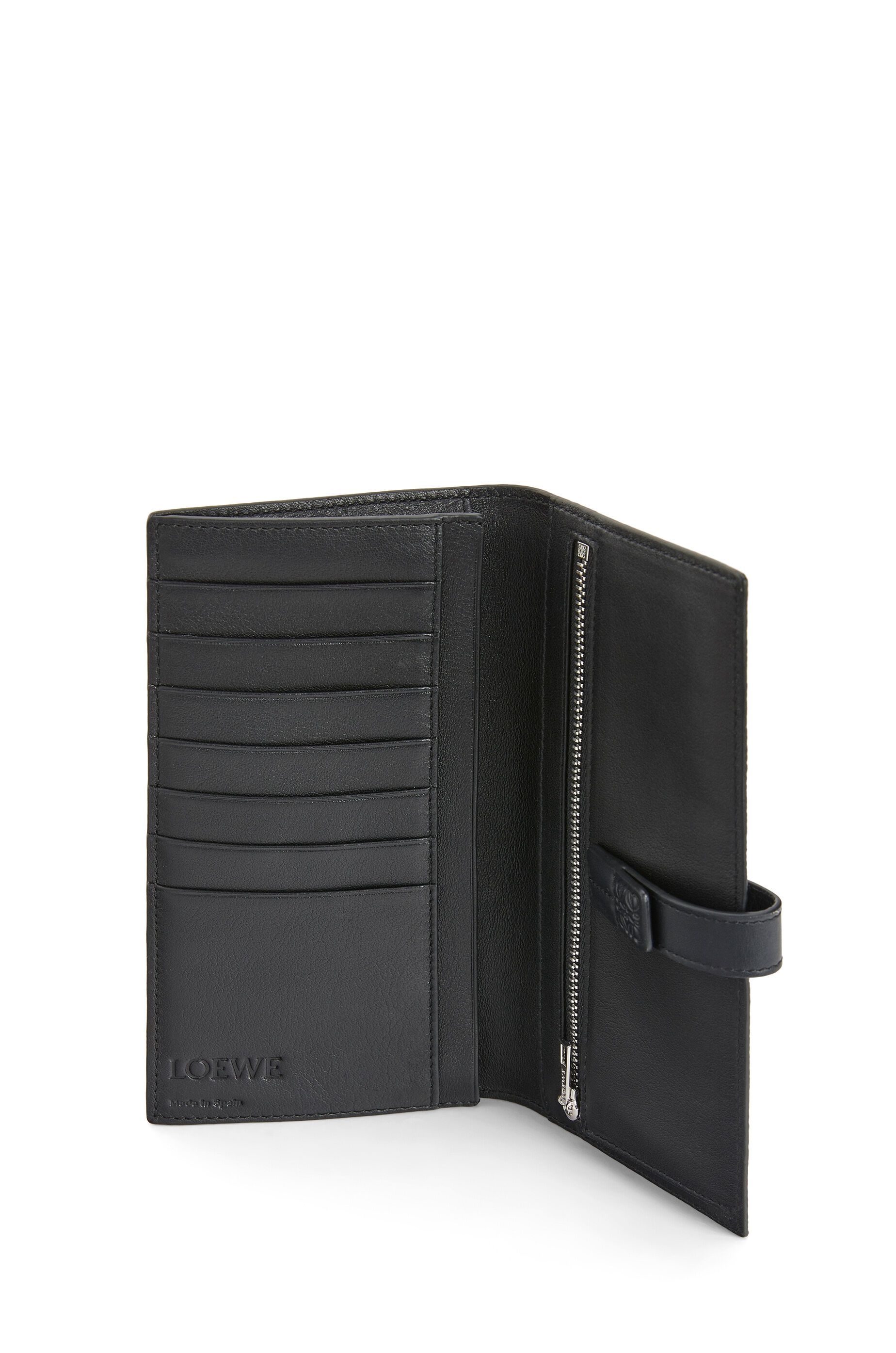 Large vertical wallet in soft grained calfskin - 2