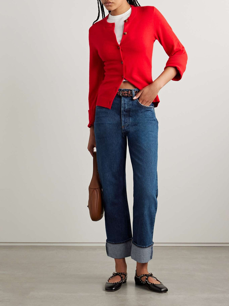 AGOLDE Fran cropped low-rise straight-leg jeans Dark denim outlook