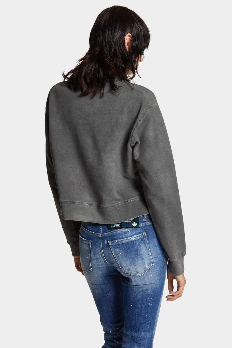 SPRAY DYED ROUND RIB CREWNECK SWEATSHIRT - 4