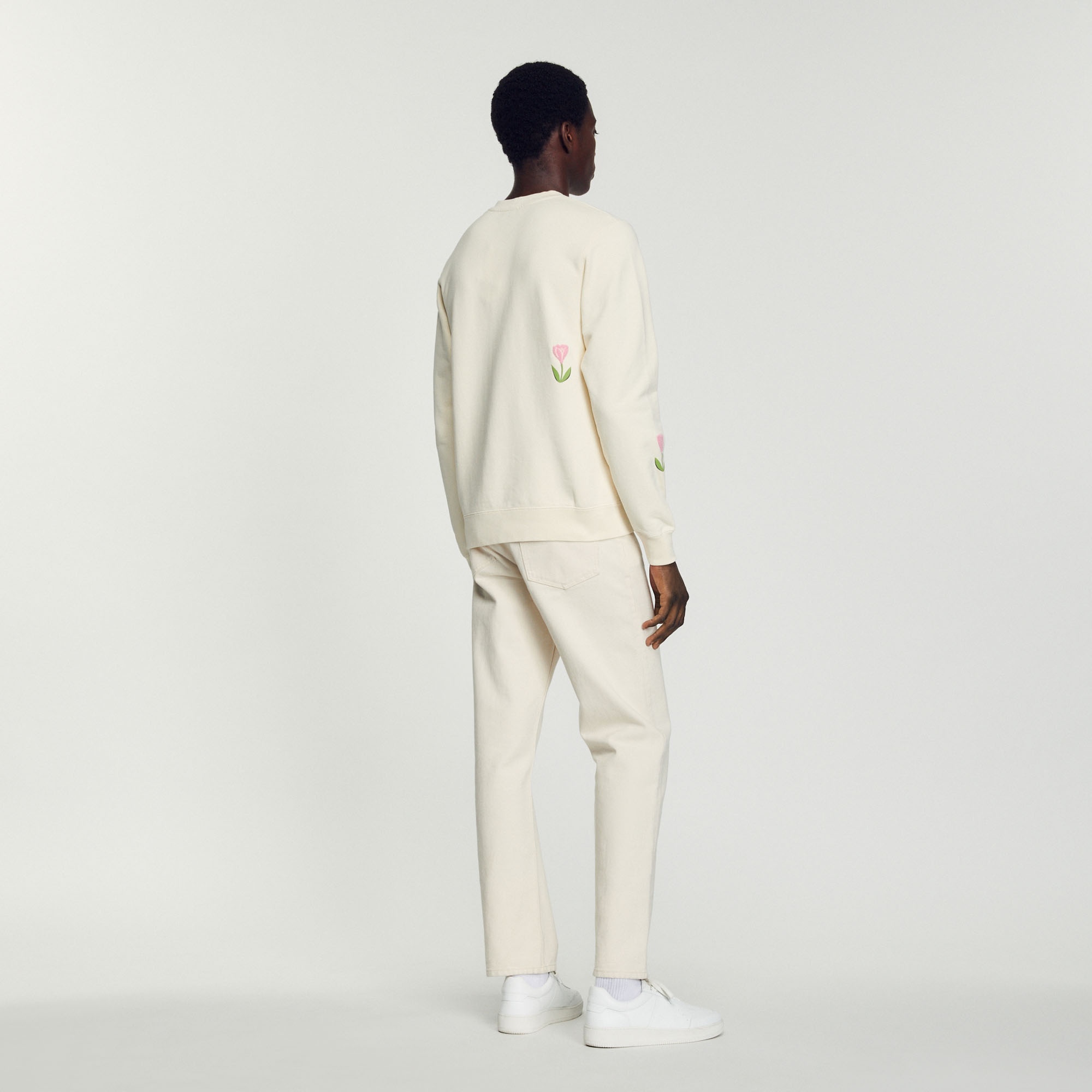Embroidered tulip sweatshirt - 6