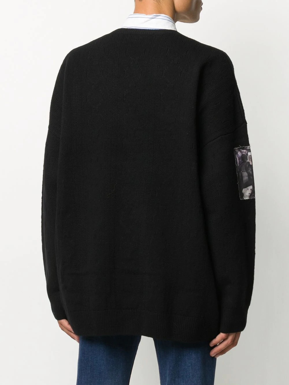 oversized patch detail jumper - 4