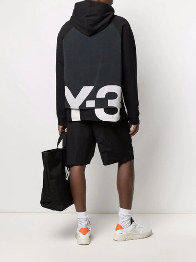 Y-3 logo print hoodie outlook