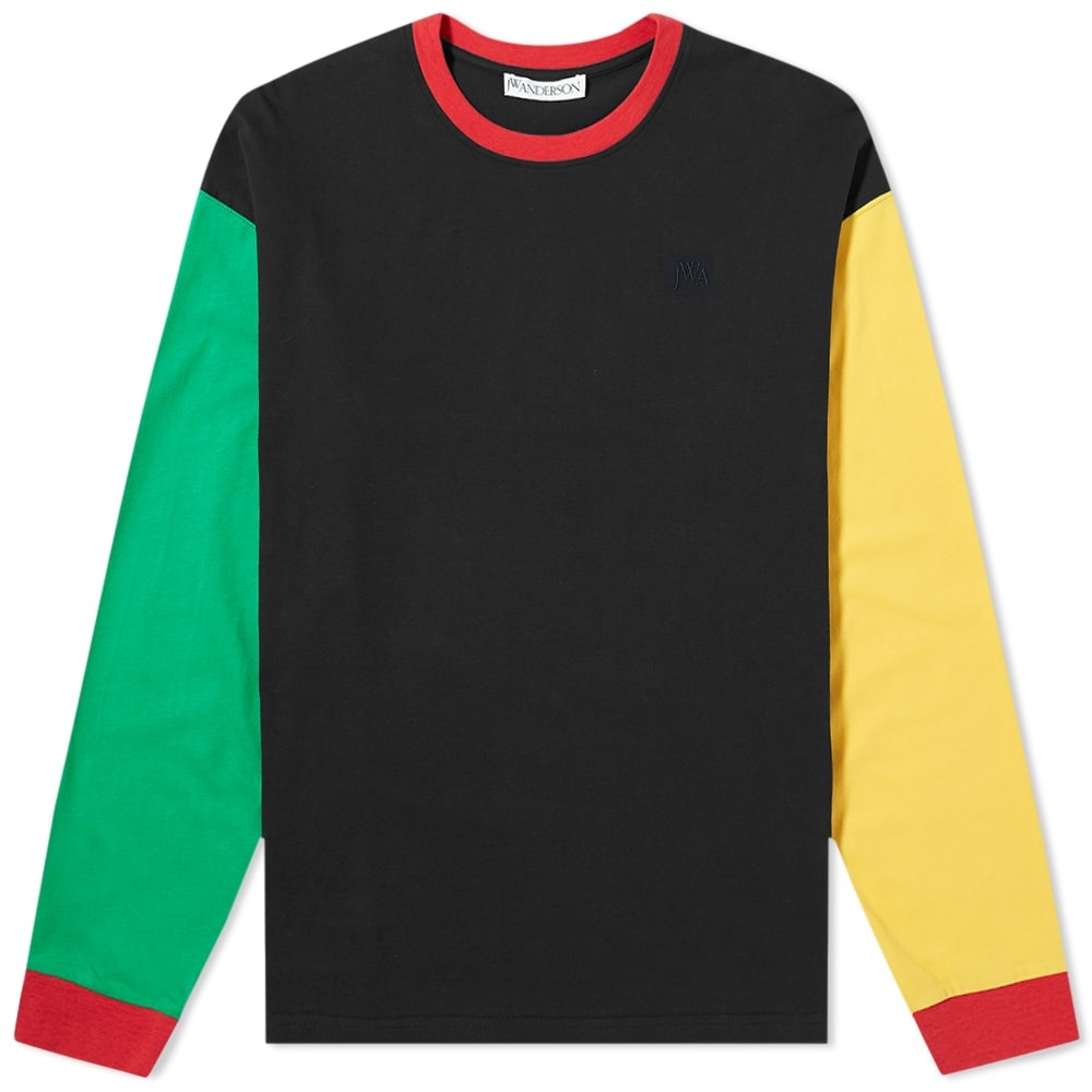 JW Anderson Long Sleeve Colourblock Tee - 1