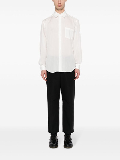 Yohji Yamamoto semi-sheer long-sleeve shirt outlook