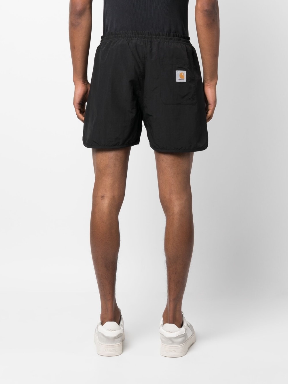 logo-patch drawstring shorts - 4