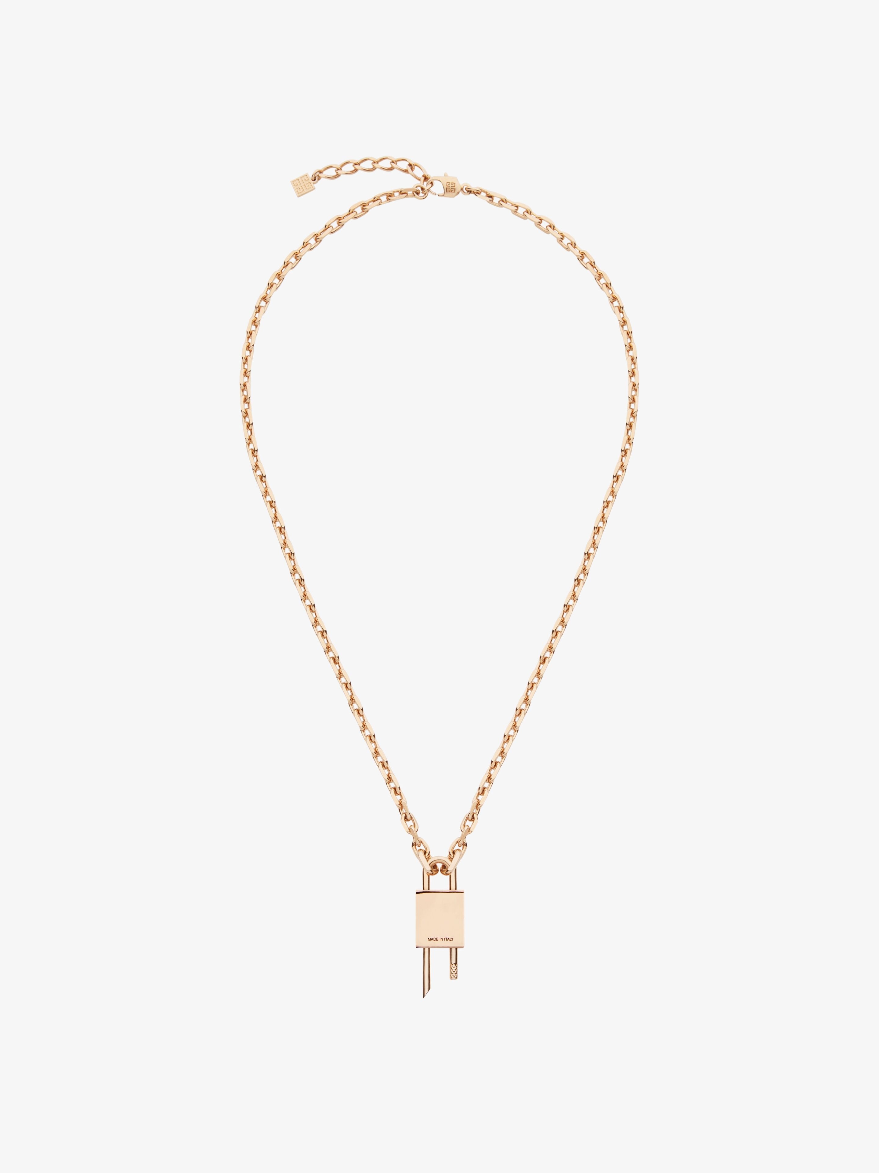 MINI LOCK NECKLACE IN METAL - 3