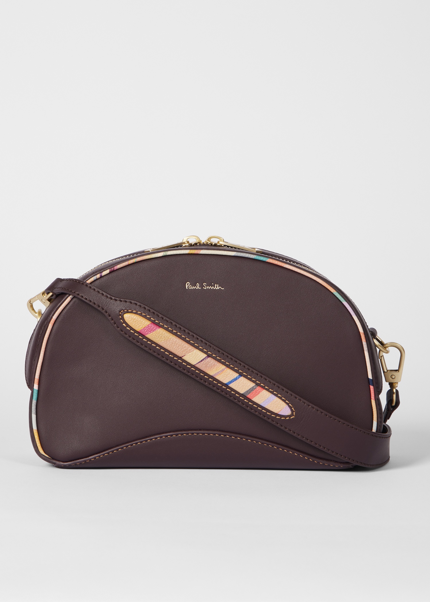 Women's Burgundy Inverted 'Dusky Swirl' Rounded Camera Bag - 8