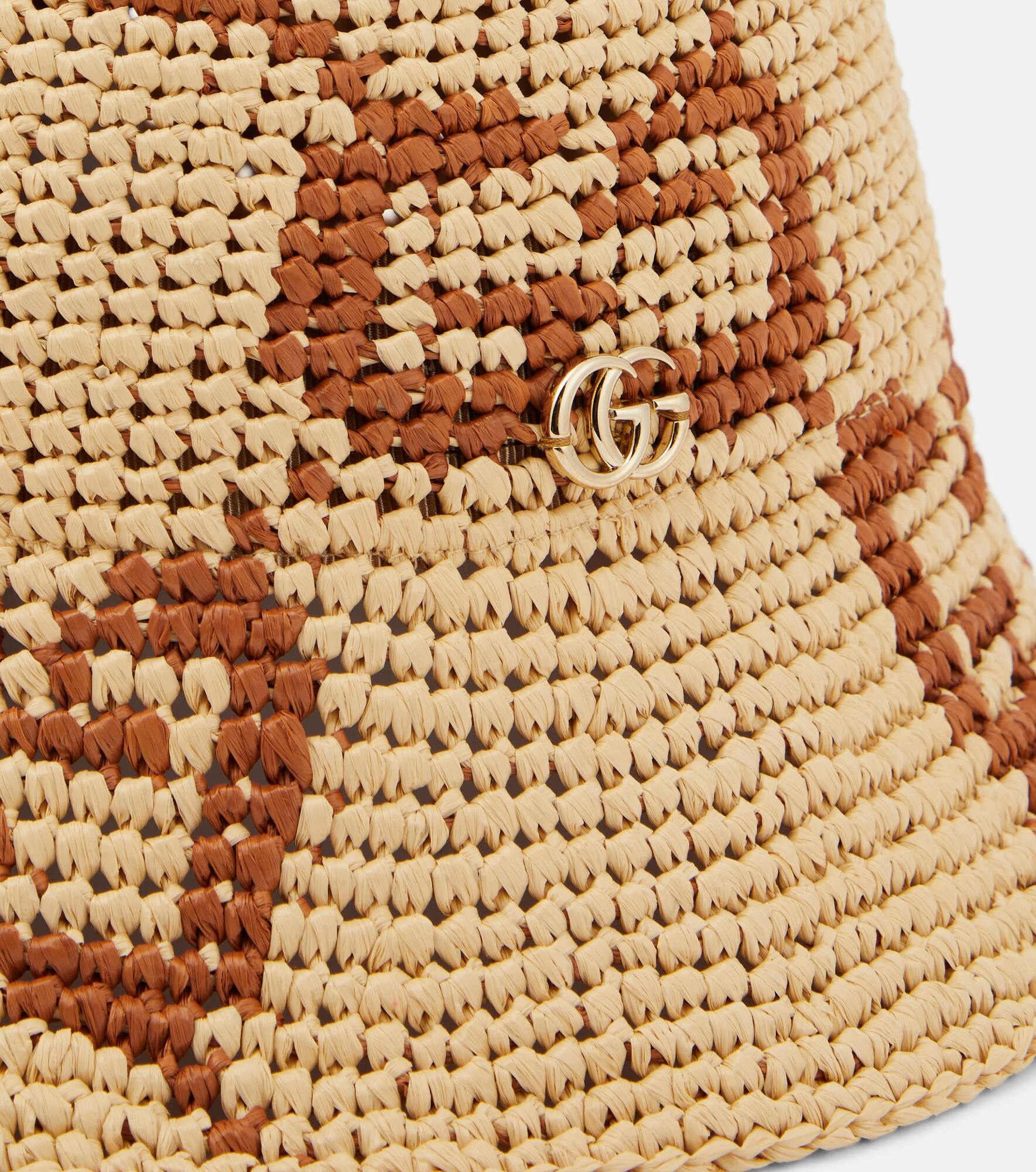 GG raffia-effect cloche hat - 3