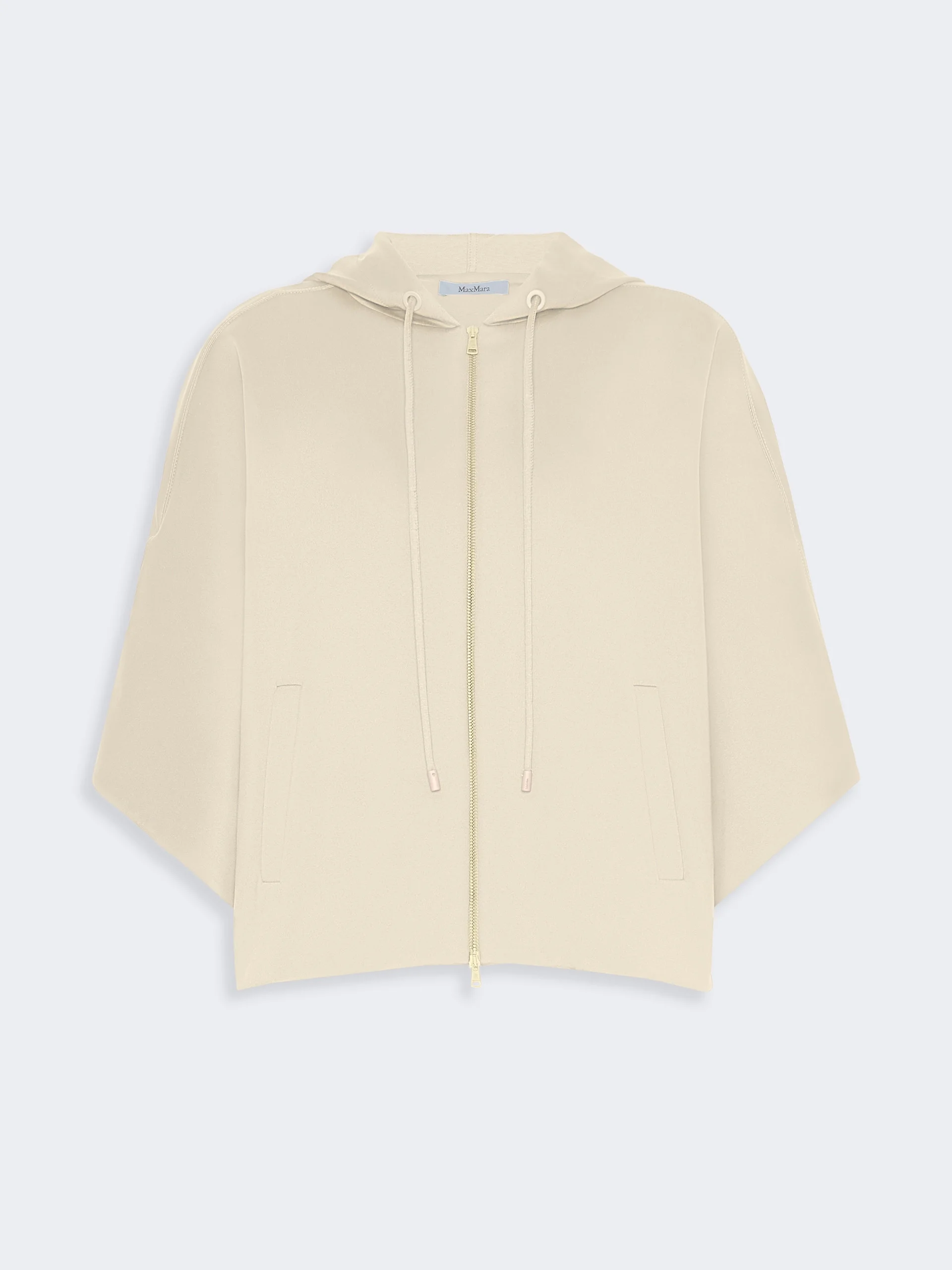 FIDATO Technical cotton jersey boxy sweater - STONE - 1