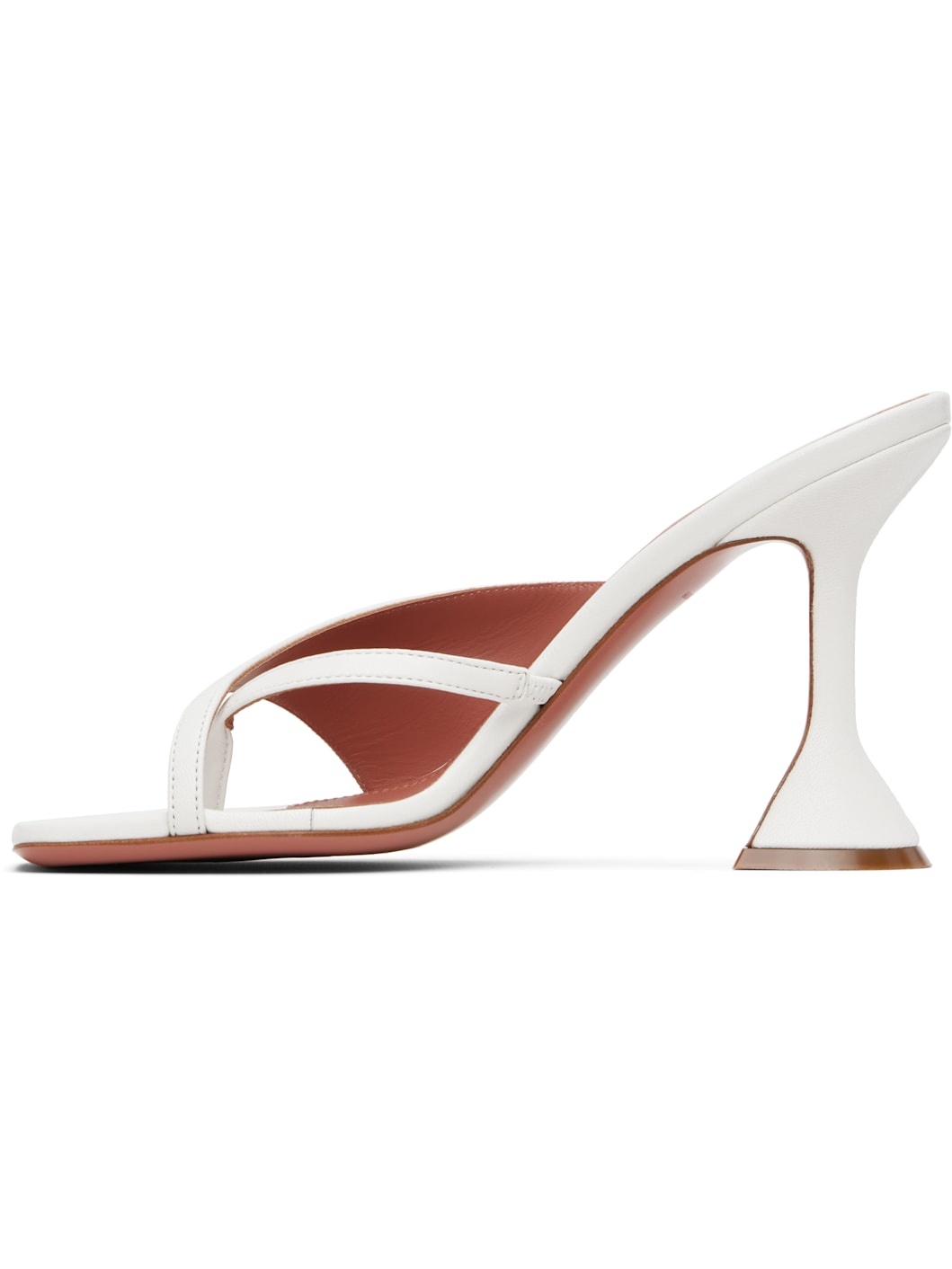 White Shiona Slipper Heeled Sandals - 3