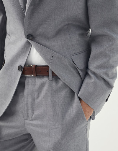 Brunello Cucinelli Formal calfskin belt with rounded buckle outlook