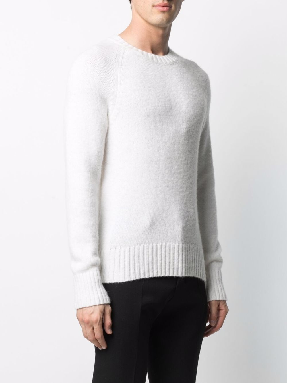 raglan-sleeve crew neck jumper - 3