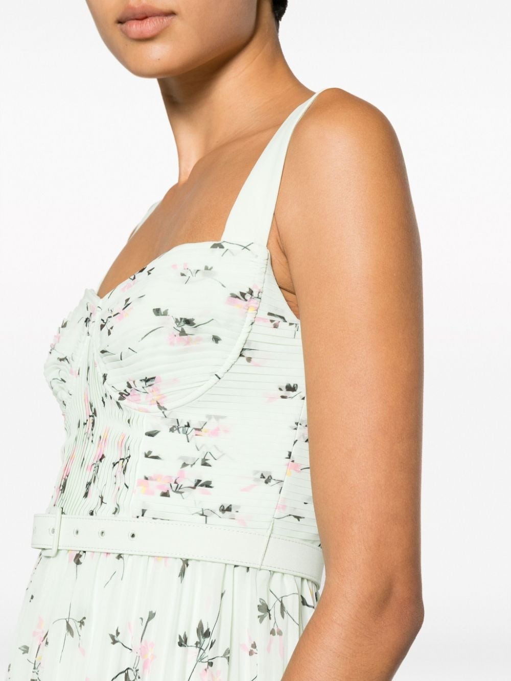 floral chiffon minidress - 5