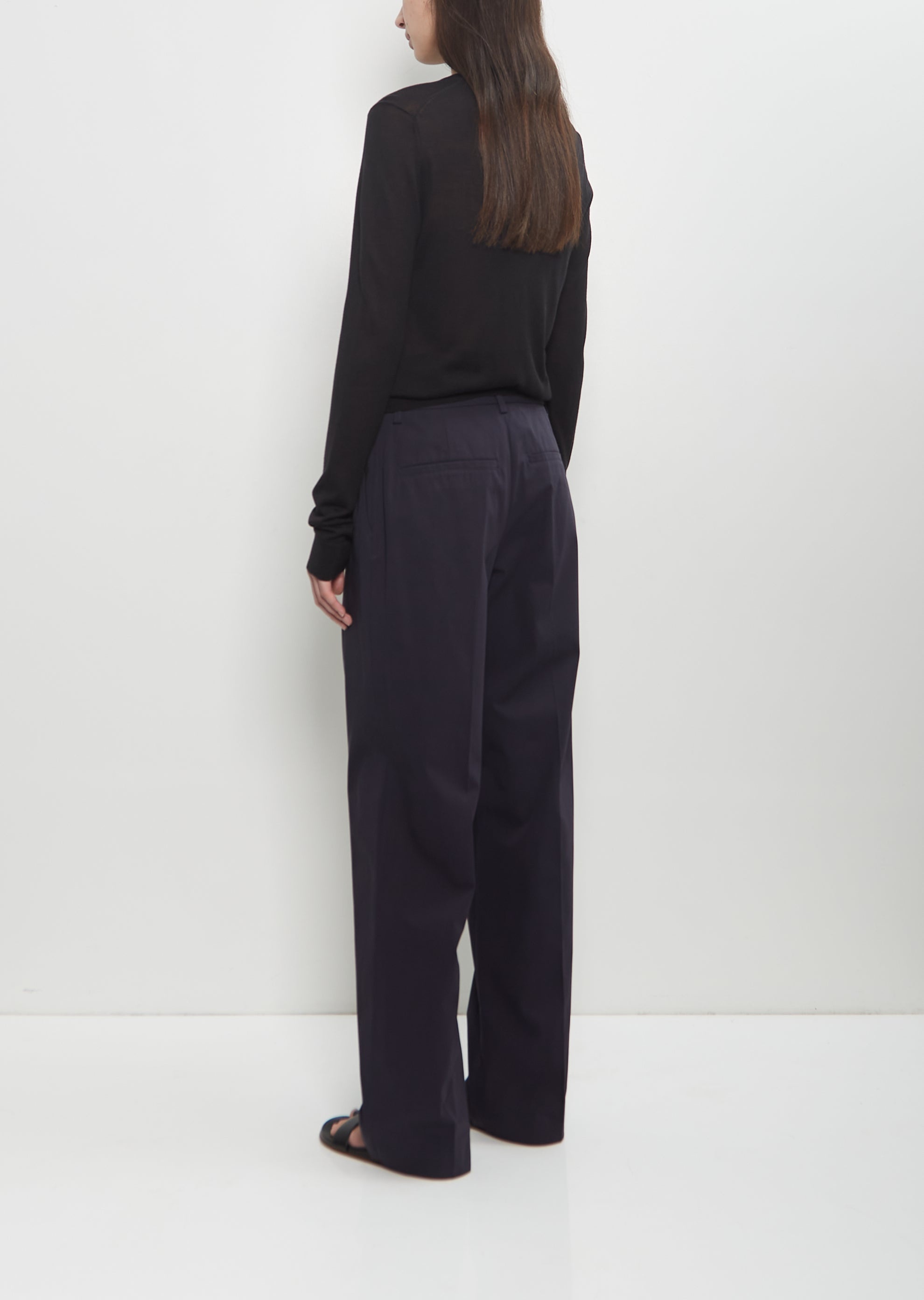 Cotton Slanted Pocket Trousers - 3