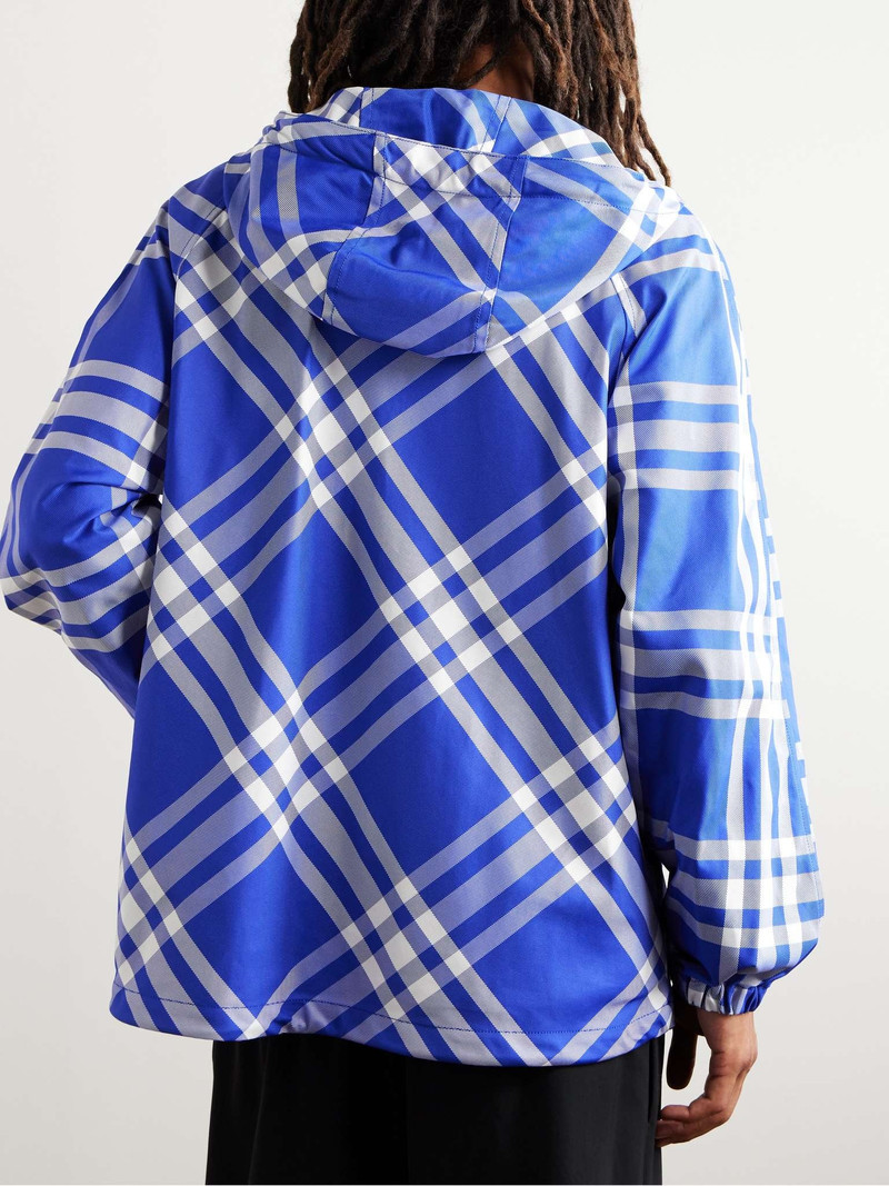 Checked Nylon-Twill Hooded Jacket 4