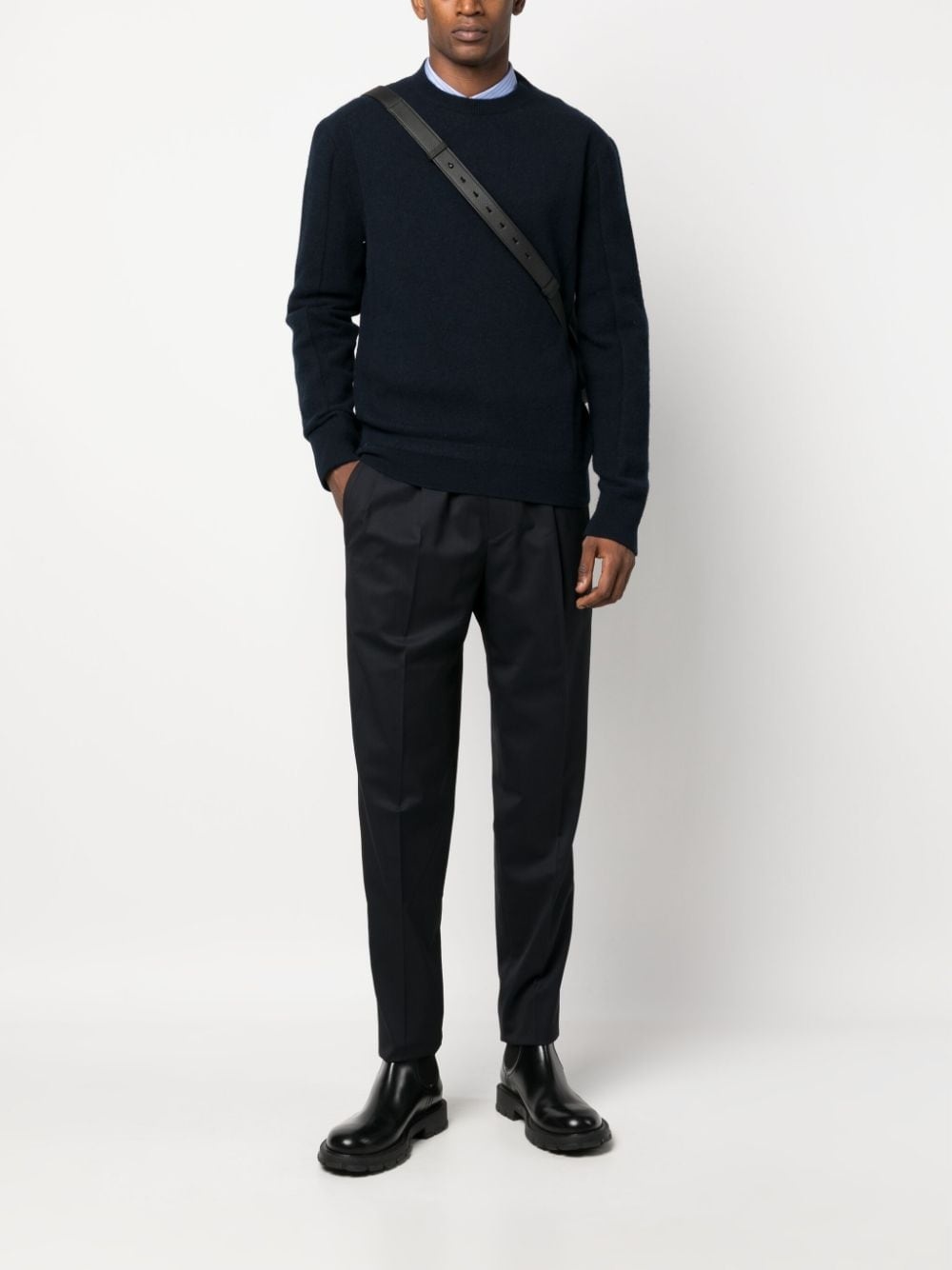 crew-neck wool-cashmere blend jumper - 3