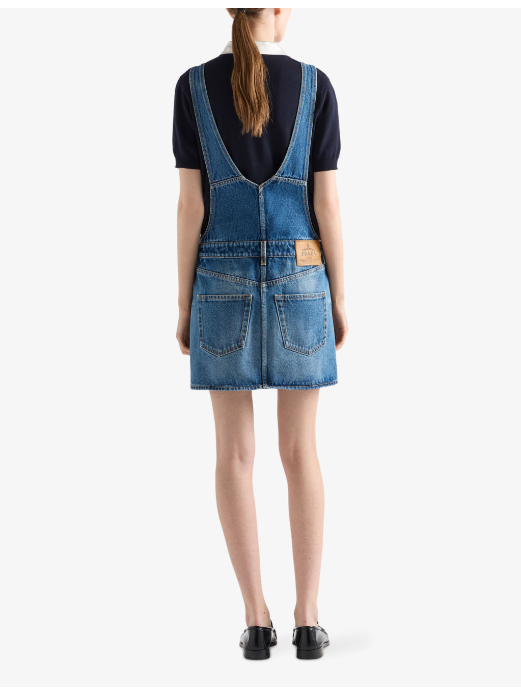 Bib Overall Denim Mini Dress - 4