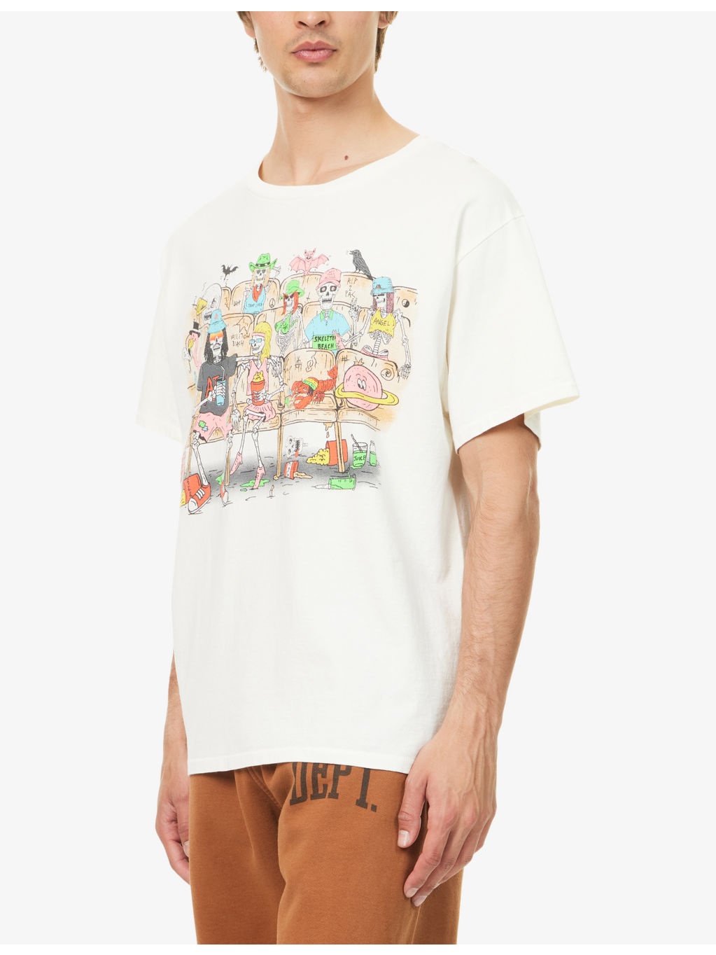 Skeleton Beach Graphic-Print Cotton T-Shirt - 3