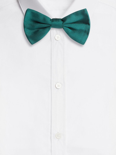 Dolce & Gabbana ribbed silk bow tie outlook