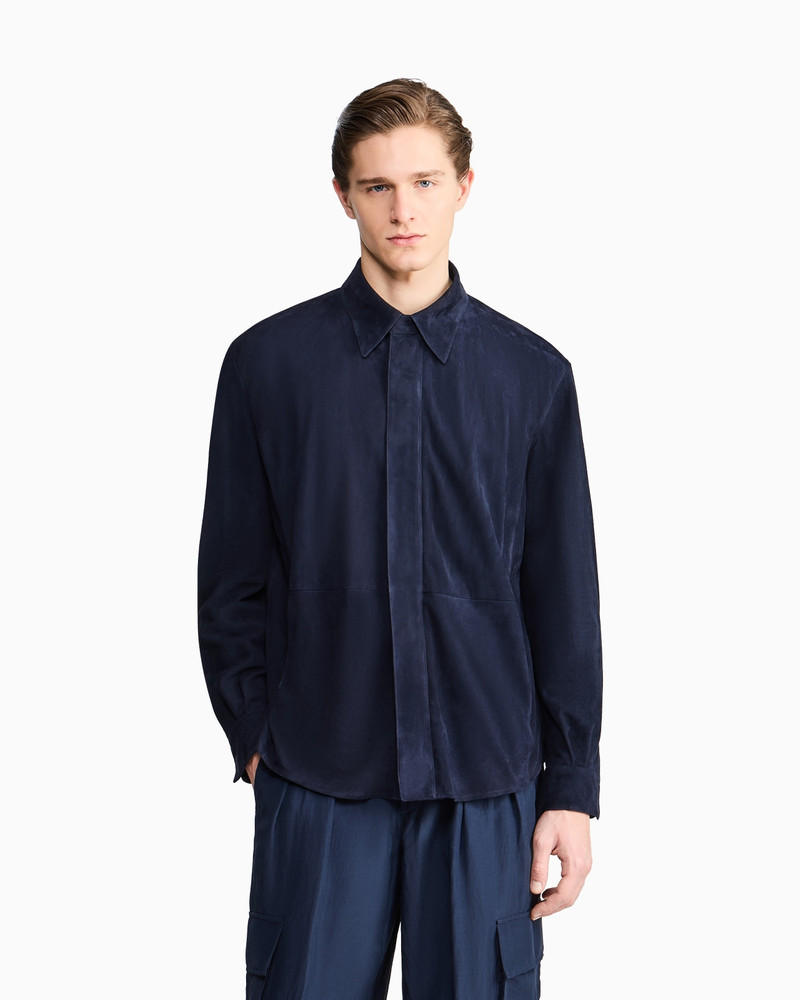 GIORGIO ARMANI ASV LAMBSKIN SUEDE SHIRT JACKET outlook