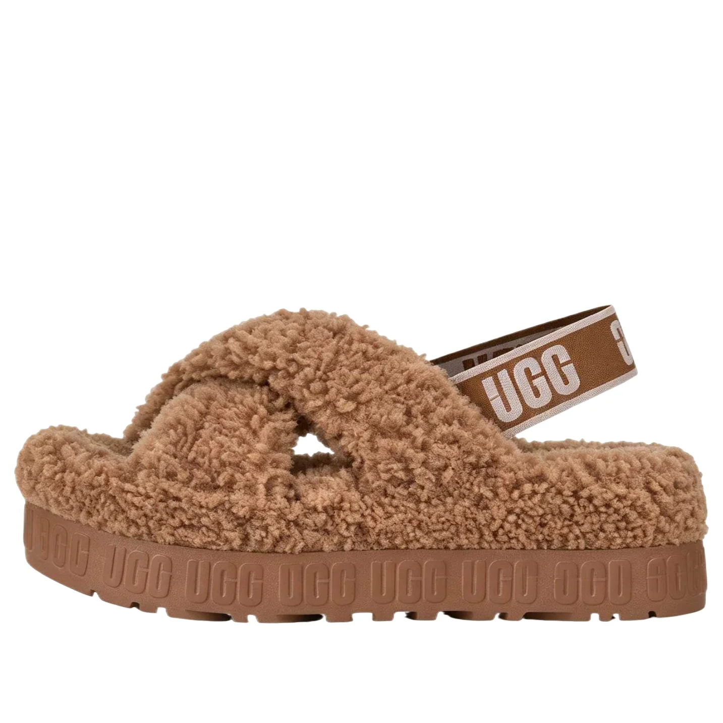 (WMNS) UGG Oh Fluffita Cross Strap Sandals 'Chestnut' 1191135-CHE - 1