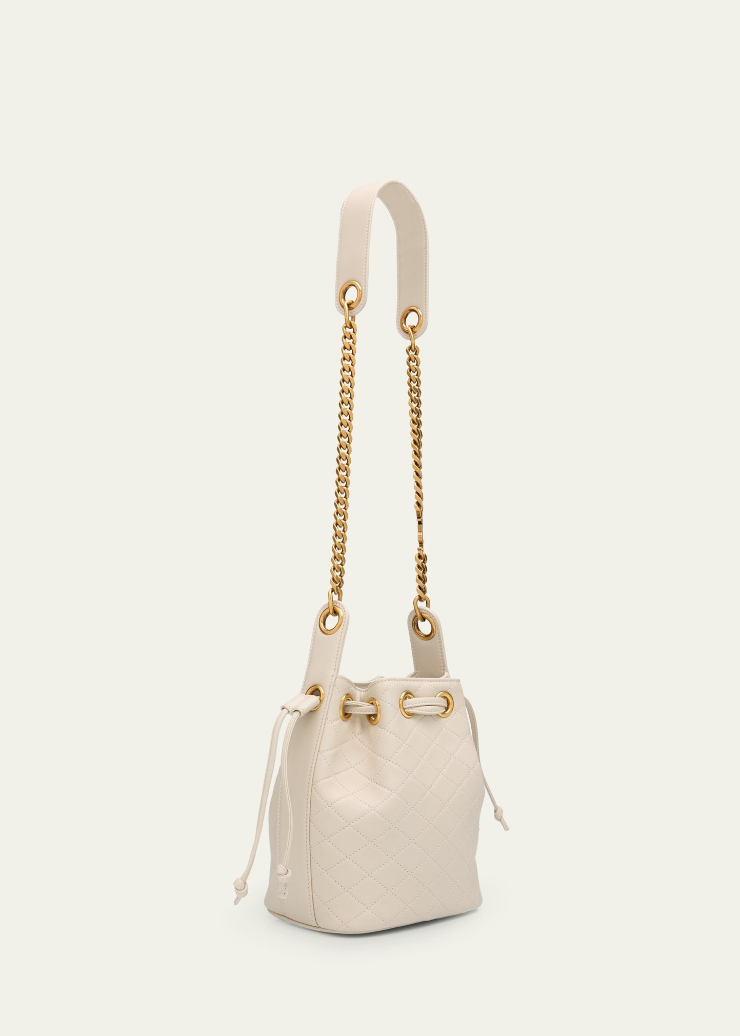 Cassandra Small YSL Bucket Bag in Quilted Leather - 3