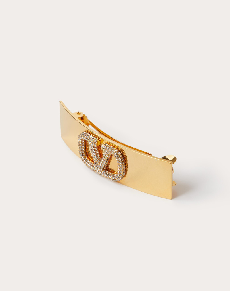 VLOGO SIGNATURE HAIR CLIP MADE IN METAL AND SWAROVSKI® CRYSTALS 4