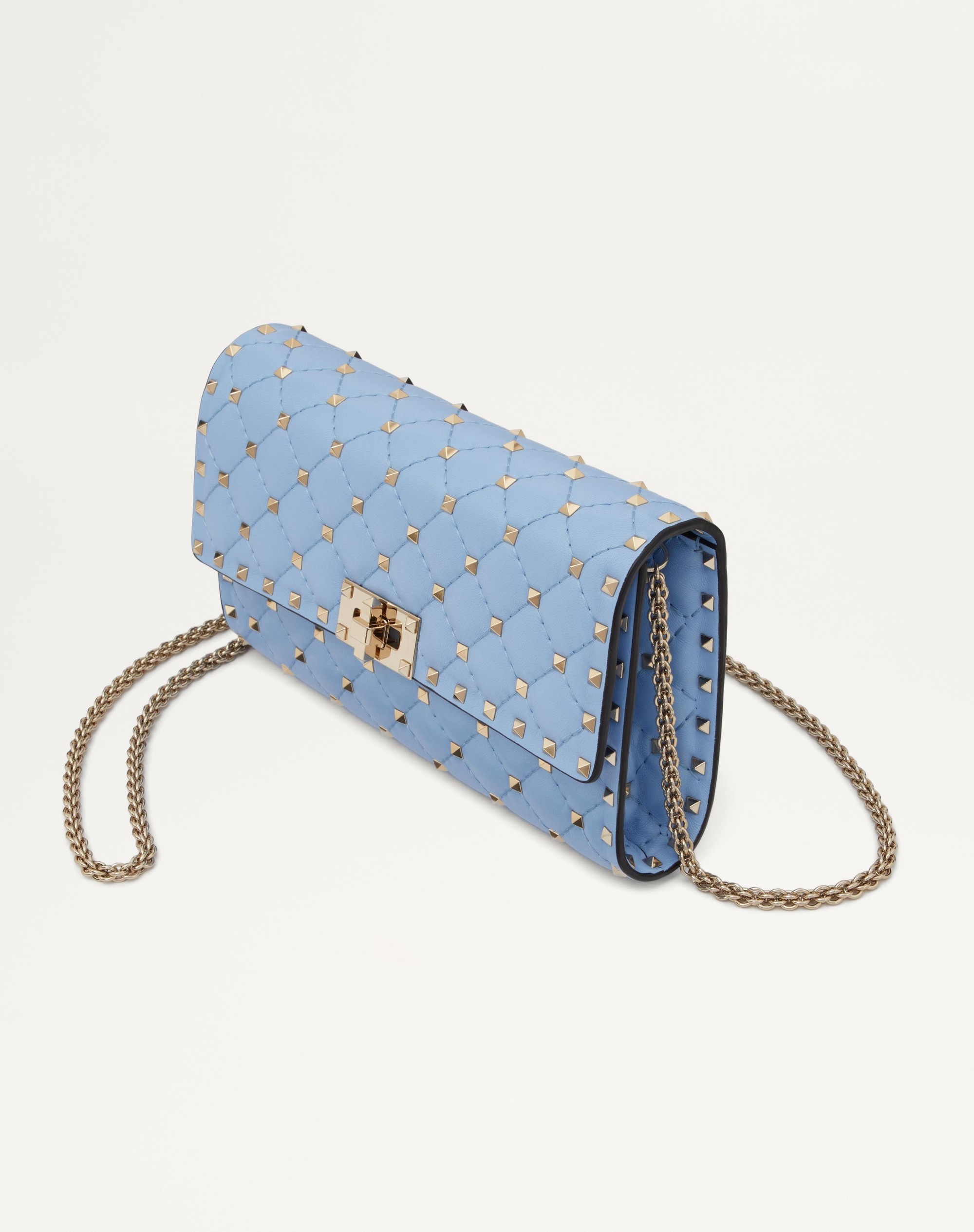 ROCKSTUD SPIKE NAPPA LEATHER CROSSBODY CLUTCH BAG 5