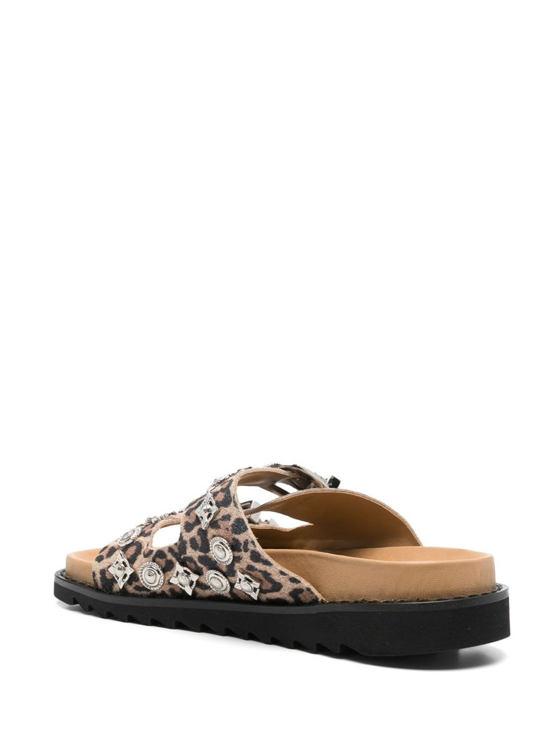 leopard-print flat sandals 3