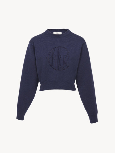 Chloé KNITTED LOGO SWEATER IN WOOL outlook