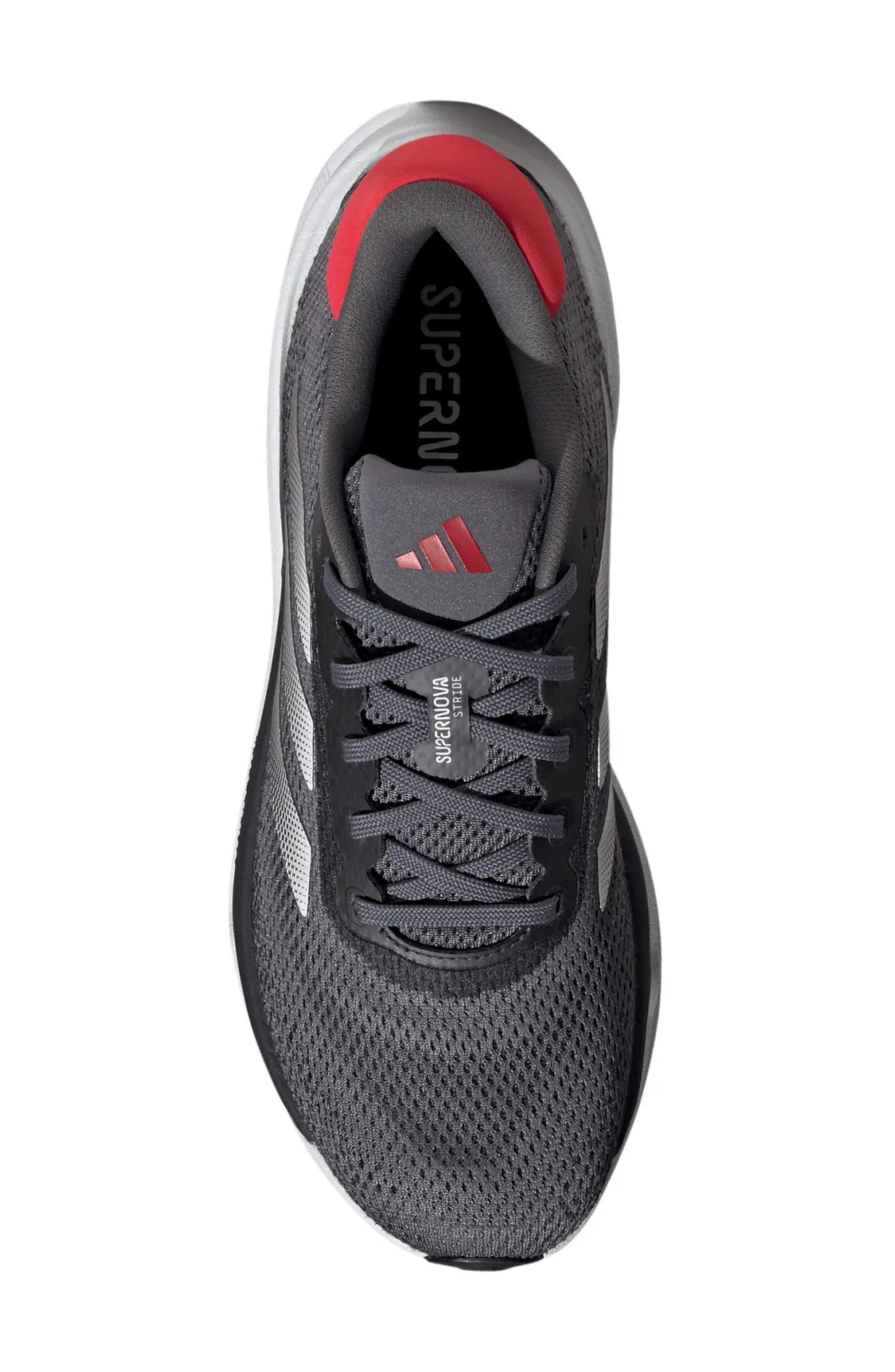 Supernova Stride Running Shoe in Grey/White/Better Scarlet - 4