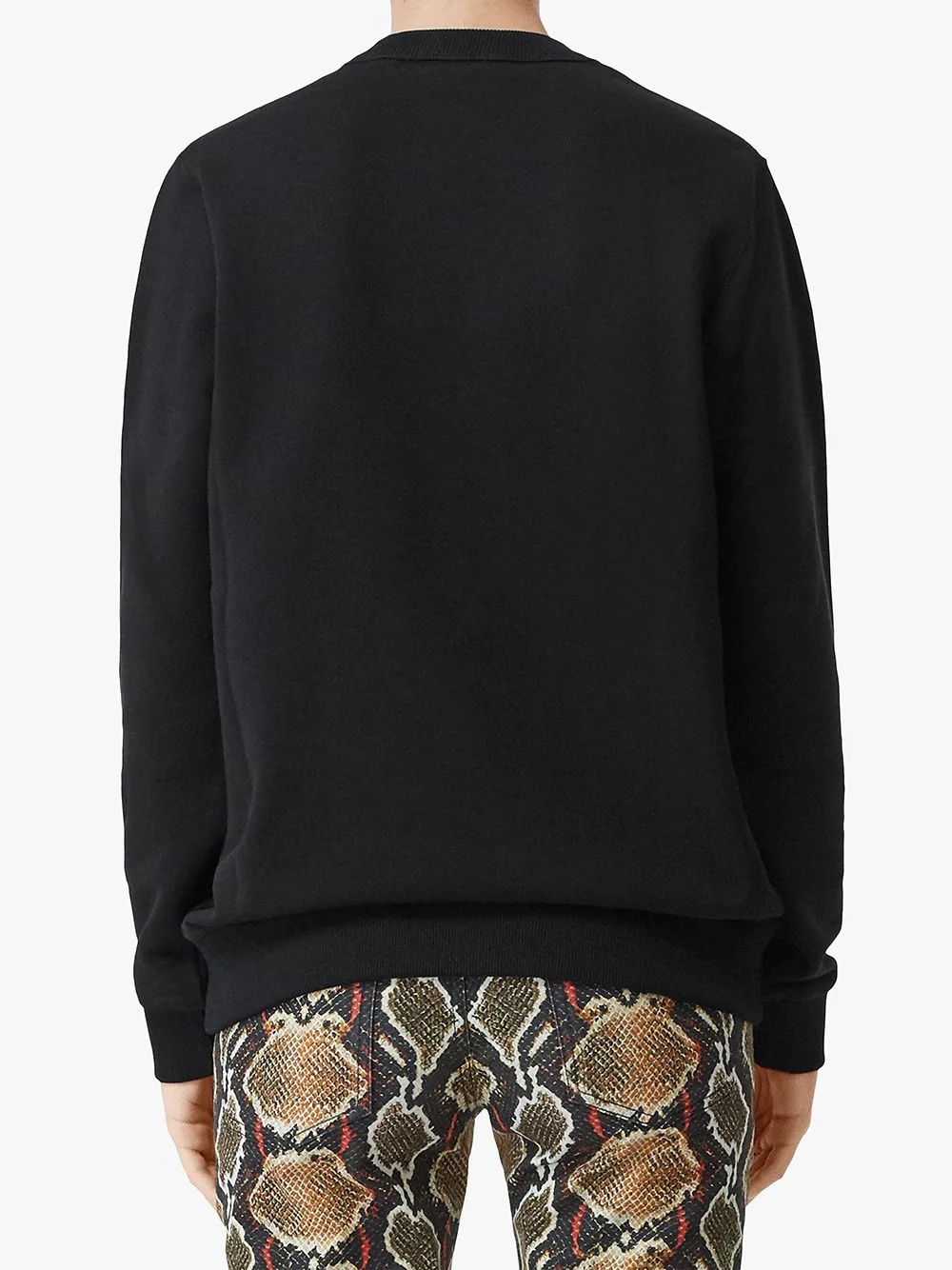 monogram motif crew neck sweatshirt - 4